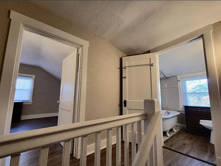 3rd floor layout featuring bedroom #4, bathroom #2 and large, walk-in storage closet