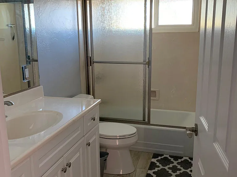 Upstairs bathroom remodeled in 2018