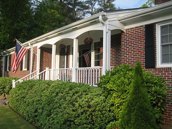 Front porch & landscaping