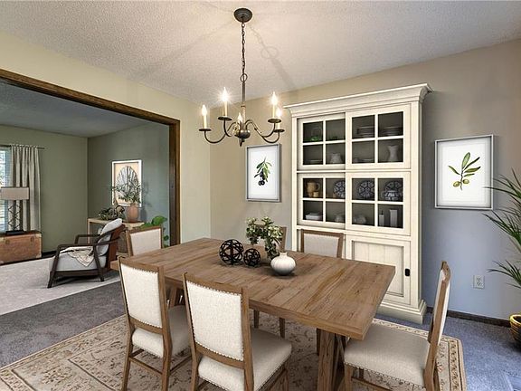 Virtually Staged Photo of the Dining Room