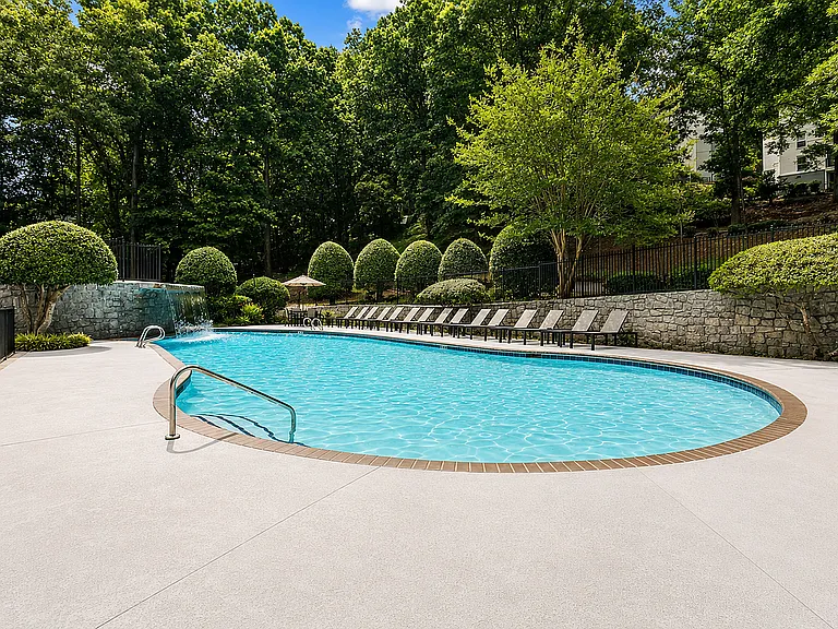 A beautifully landscaped pool retreat at Avana Cumberland.