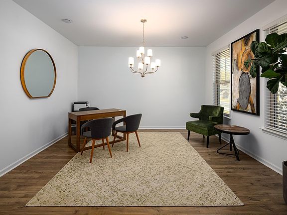 Private office space at the entrance of the home