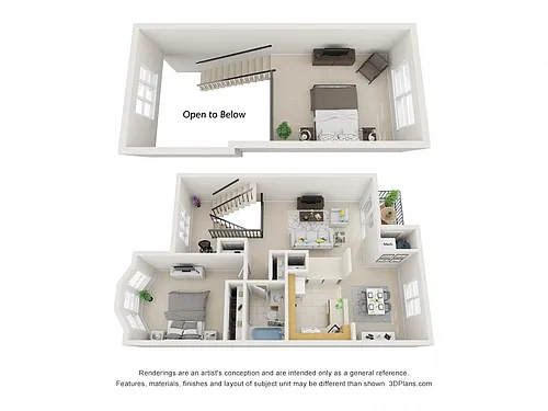 Floor plan 1 bed B Royal Oaks