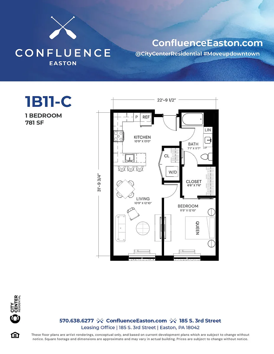 Floor plan 1B11-C
