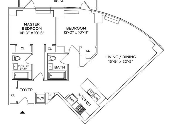 2nd image of 86 Fleet Pl APT 22U