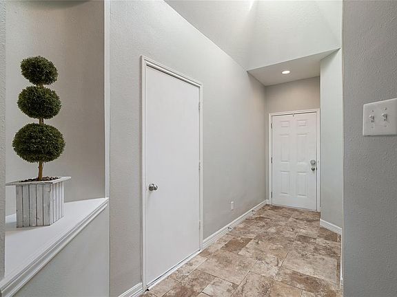 This is your entry hallway. You are viewing the front door and the garage door is to your left.