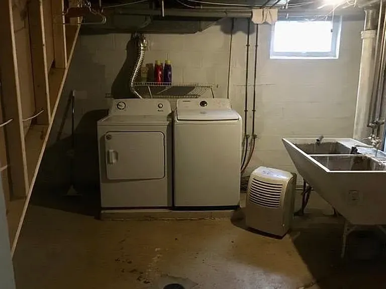 Lots of storage space in basement.