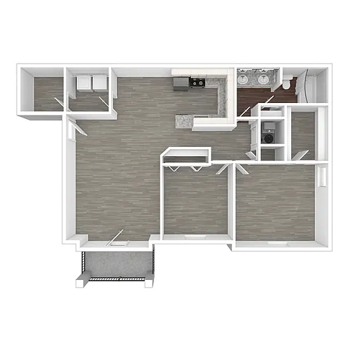 Floor plan Two Bedroom, One Bathroom