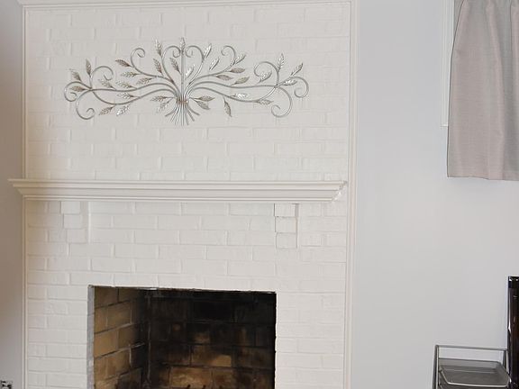 Decorative fireplace.
