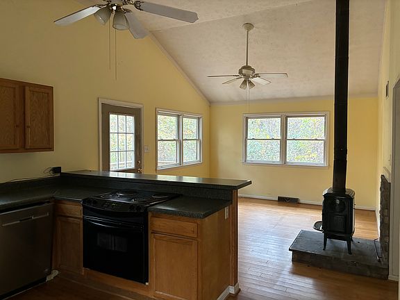 From kitchen looking at living room