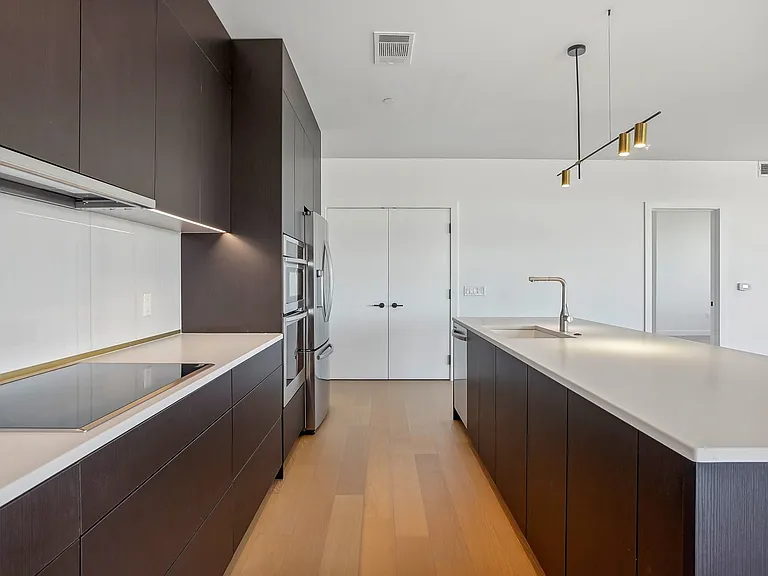 Huge and modern kitchen with clean lines