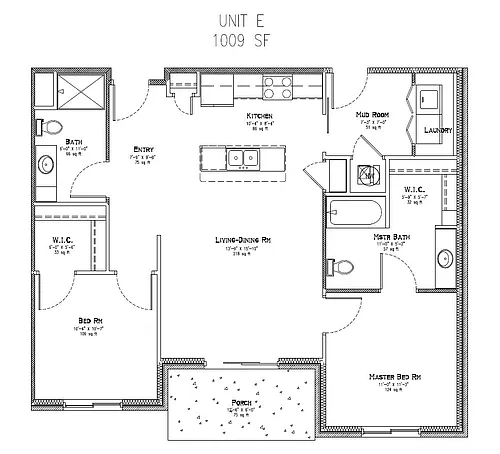 Floor plan AC Unit E - 2 I 2