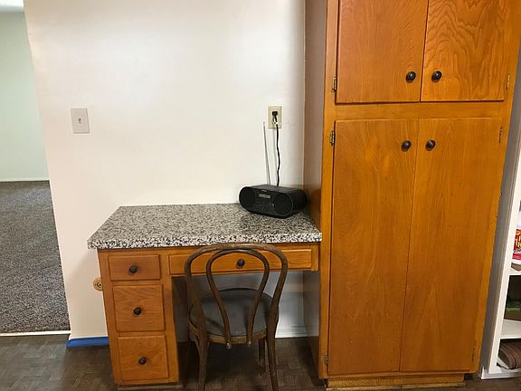 Built in desk and storage in Kitchen