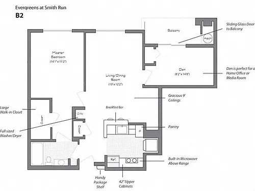 Floor plan Model B2