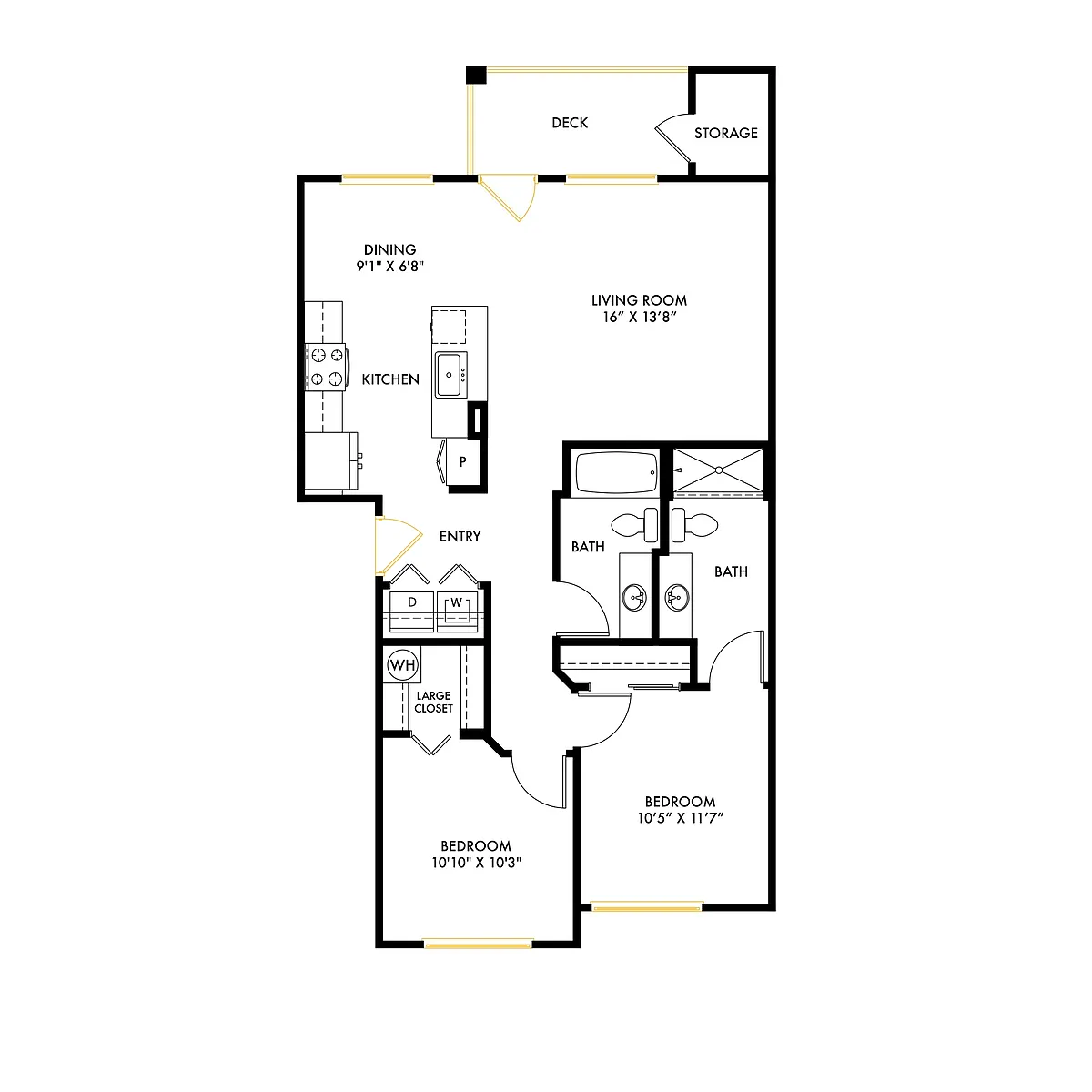 Floor plan South B7 2X2 Brand New