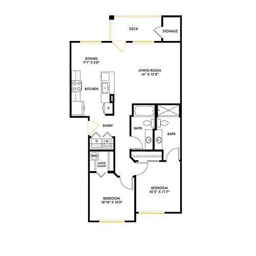 Floor plan South B7 2X2 Brand New