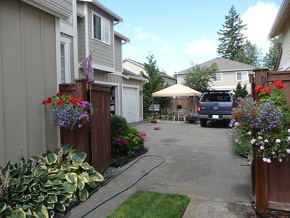 view of the back patio & yard
