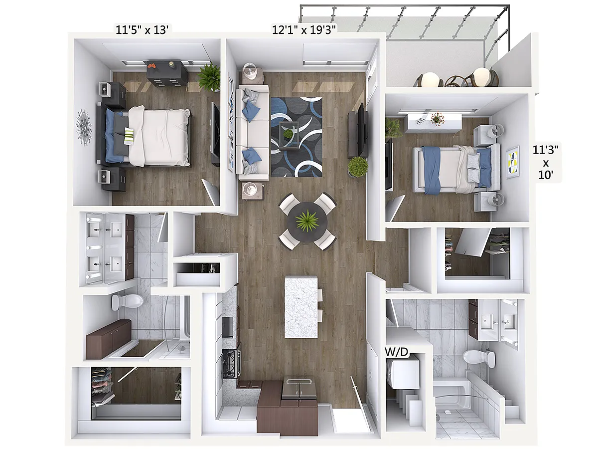 Floor plan B7-1103-Sig-Bal