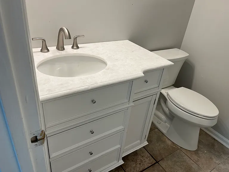 Master bathroom. New marble top. High end.