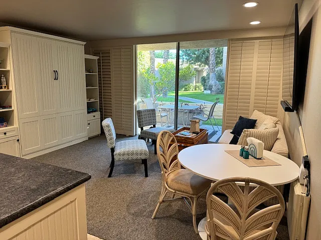 Looking out to back patio.