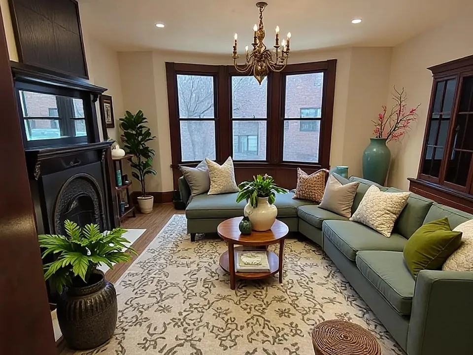 virtual staged living room