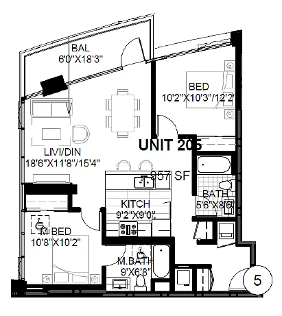 Floor plan SPIRE 2B