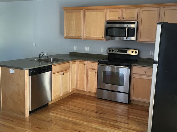 Kitchen with stainless steel appliances