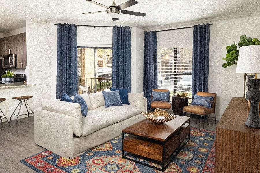 Luxury vinyl plank flooring in select living spaces