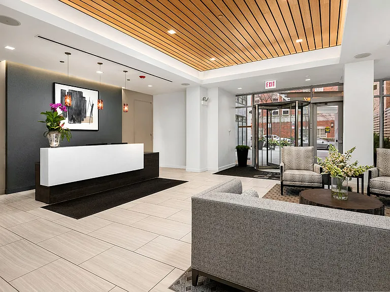 Lobby Sitting Area and Attendant Desk