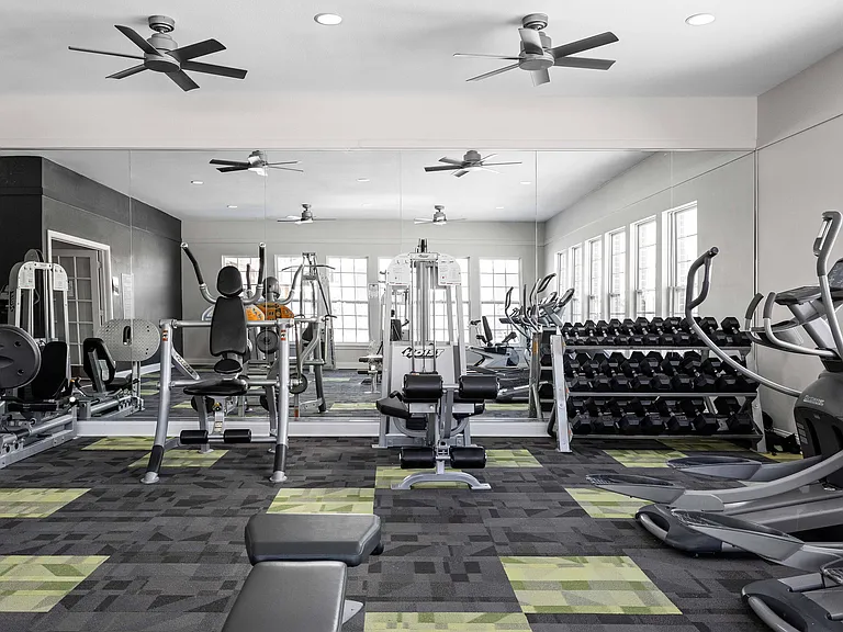 Fitness Center with Cardio and Weight Machines