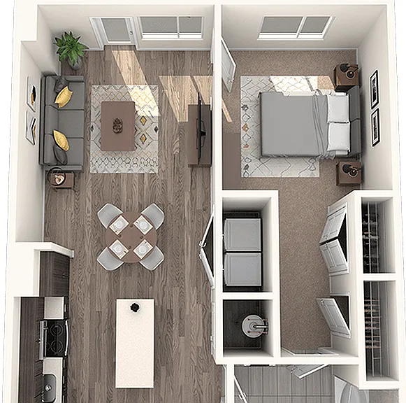 A2a 1 Bedroom, 1 Bathroom A2a 1 Bedroom, 1 Bathroom