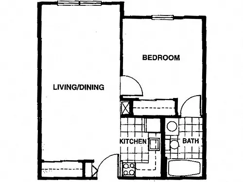 Floor plan One Bedroom