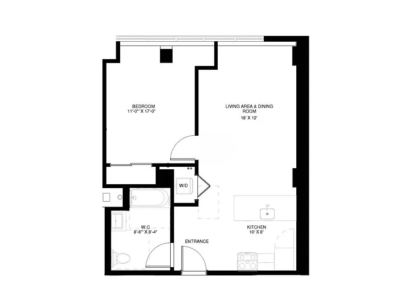 Floor plan J-Line 1BD