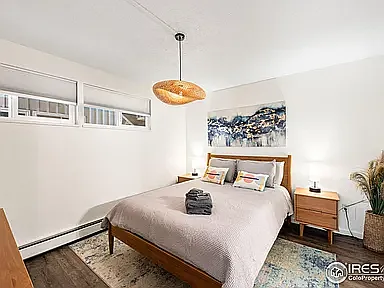 Bedroom with blackout shades