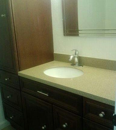 custom vanity in master