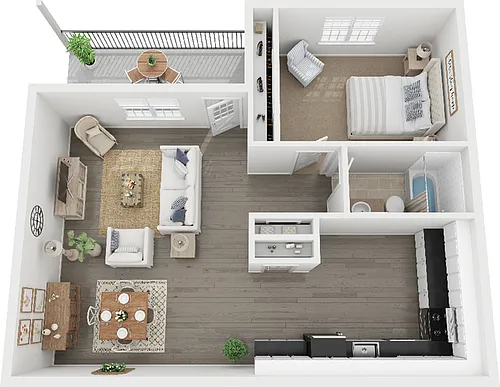 Floor plan One Bedroom