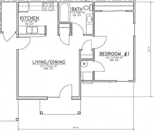 Floor plan 1 Bedroom