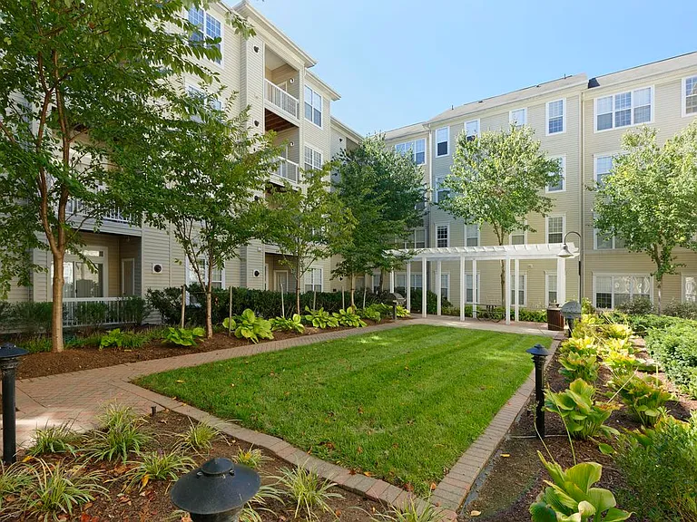 Courtyard with landscaped garden