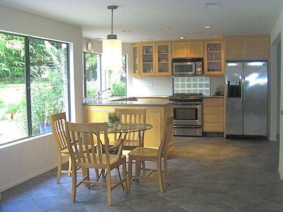 Dining area and kitchen