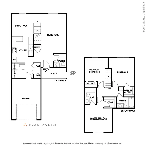 Floor plan Townsfair with Garage