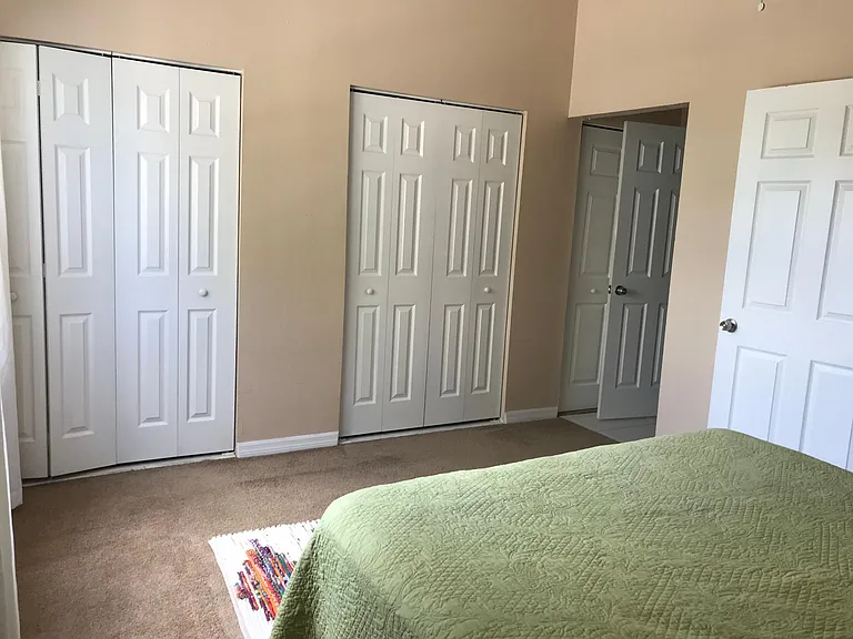 Large North facing bedroom with tons of closet space