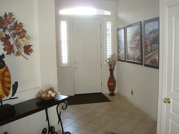 Entrance hallway as viewed from inside of the home.