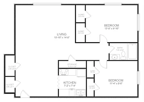 Floor plan 2 Bedroom