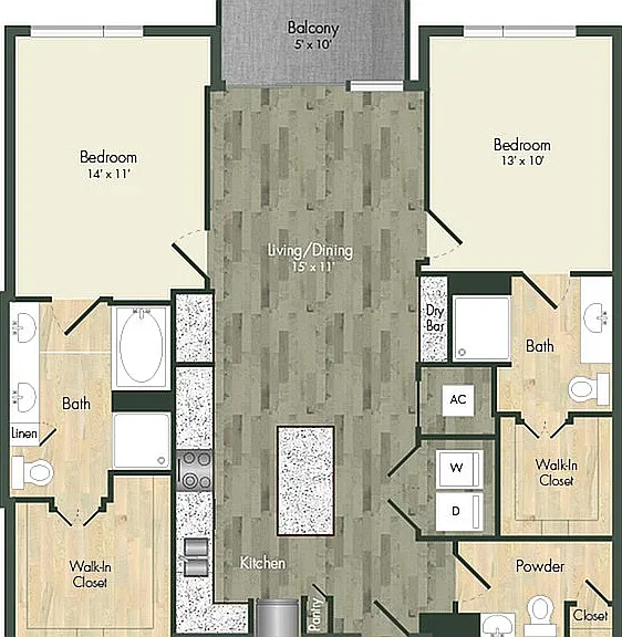 B2 | 2 Bed 2 Bath B2 | 2 Bed 2 Bath