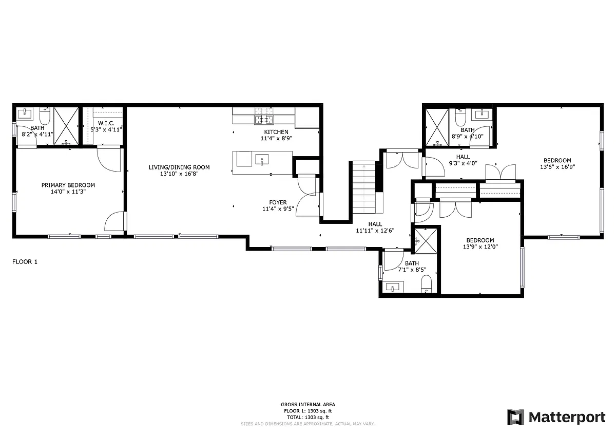 Floor plan 3 Bed with Roofdeck
