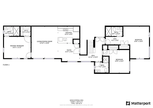 Floor plan 3 Bed with Roofdeck