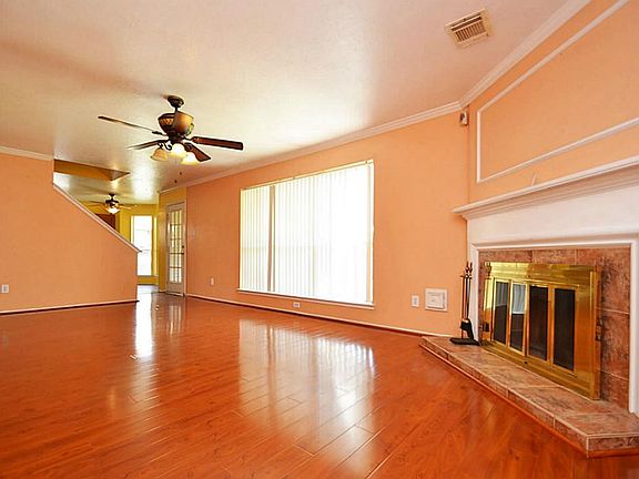 Den with gaslog fireplace