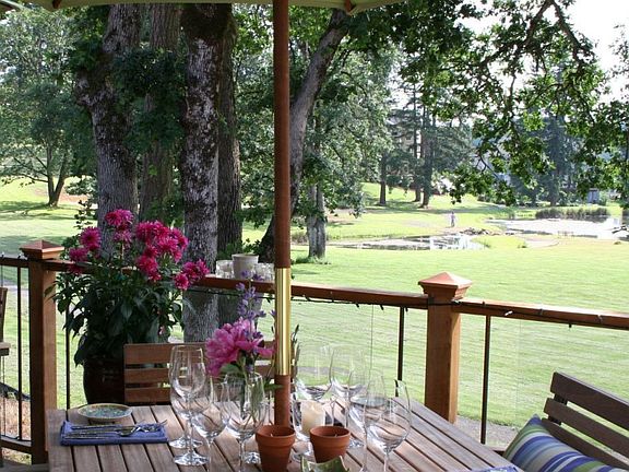 view to the 5 acre park from deck