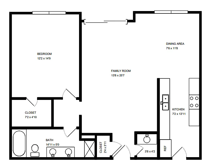 Floor plan 1B