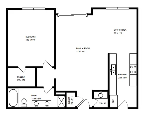 Floor plan 1B